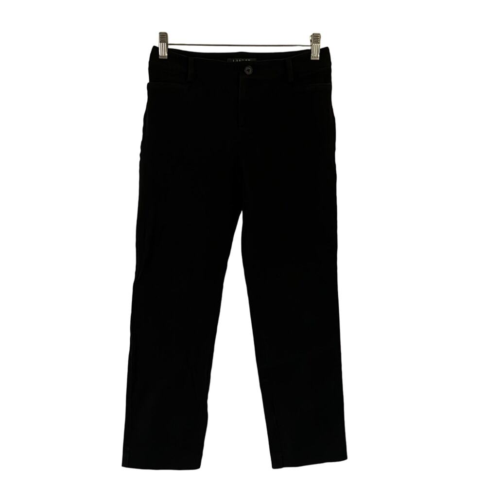 Lauren Ralph Lauren Petite Size 2P Black Stretch Twill Pants Straight Leg Preppy